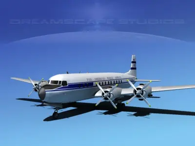 Douglas DC-7C Pan Am 1 3D model