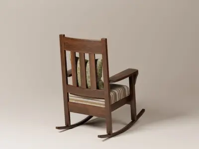 Vintage Cozy Rocking Chair Free 3D model