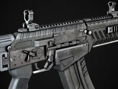 Modern AAA Shotgun Pack Game Ready PBR Low-poly 3D model