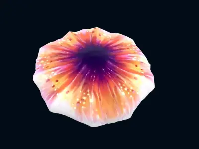 low-poly animated jellyfish Low-poly 3D model