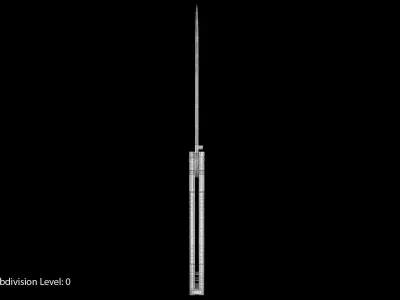 Balisong Butterfly Knife Low-poly 3D model