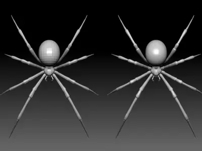 Black Widow Spider Low-poly 3D model