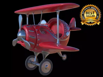 Cartoon plane 3D model