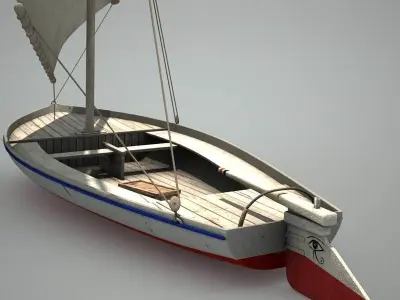 Felucca Sail Boat 3D model