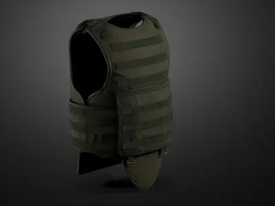 Army vest  Low-poly 3D model