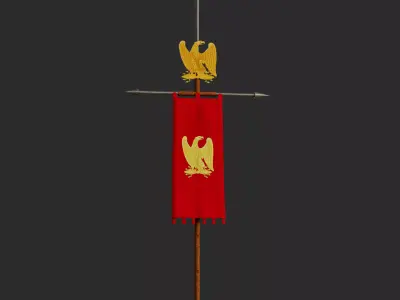 Ancient Roman Flag 3D model