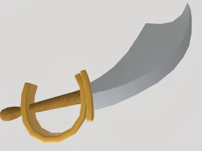 Stylized Low-Poly Blade Low-poly 3D model