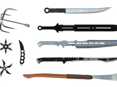 Ninja Weapons Pack 3D model