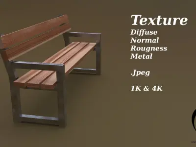 Bench 27 Free low-poly 3D model