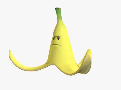 Giant Banana Mario Kart - Super Mario Assets 3D model