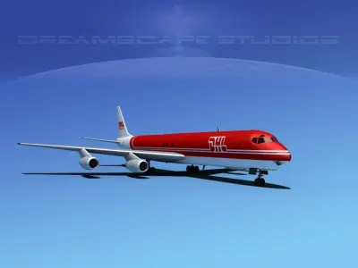 Douglas DC-8-63F DHL Cargo 2 3D model