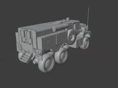 US COUGAR 6x6 MRAP Vehicle Free 3D model