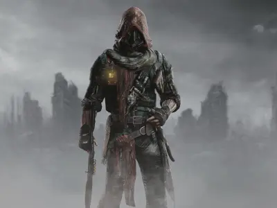 Post Apocalyptic Man Low-poly 3D model