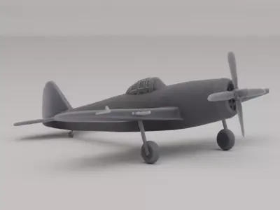 P-47 Thunderbolt 3D print model