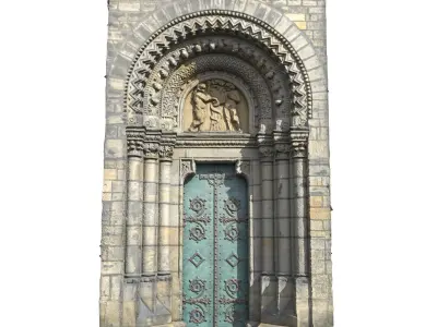 Church portal Low-poly 3D model