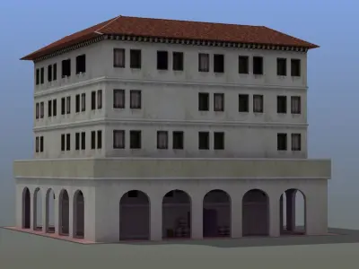 Roman Apartment Building Low-poly 3D model