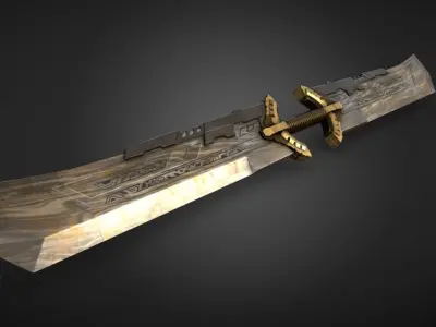 Thanos Infinity Sword Low-poly 3D model