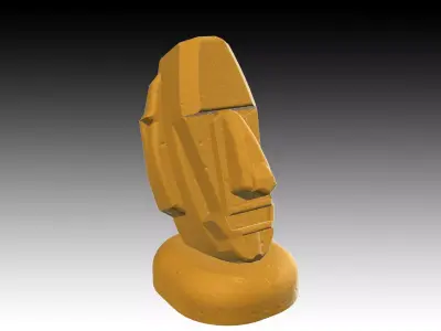 Aquarium Ornaments Second moai Free 3D print model