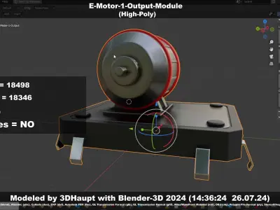 E-Motor-1-Output 3D model