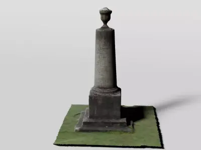 Historical headstone memorial 3D model