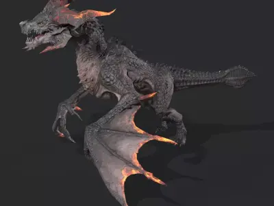  Birds Monsters  Low-poly 3D model