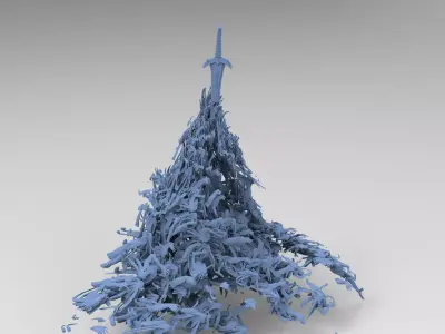 Dantes Hellscape bodies tower 1 3D model