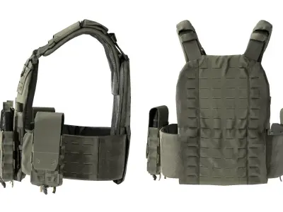 THOR NFM PLATE CARRIER Low-poly 3D model