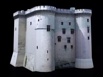 Tarascon Medieval Castle Low-poly 3D model