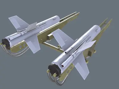 2k8 Falanga Rocket Launcher Low-poly 3D model