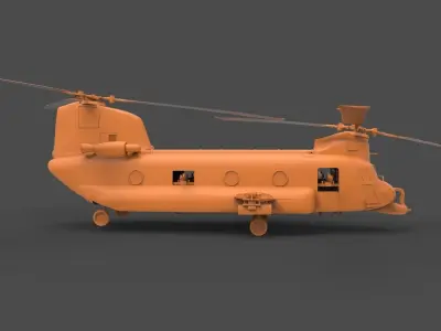 CH-47 chinook helicopter - chinook helicopter 3D print model