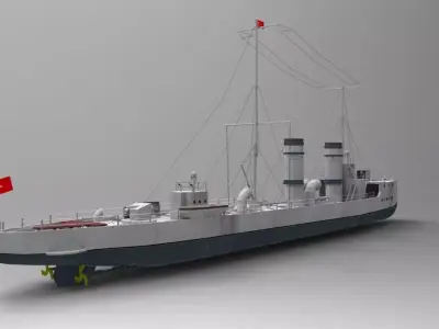 Muavenet-i Milliye Battleship 3D model
