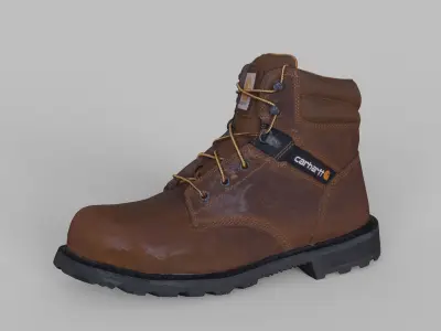 Safety Boots Construction worker Steel Toe shoes Low-poly 3D model