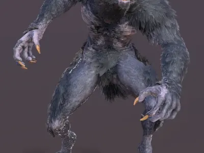 Werewolf Low-poly 3D model