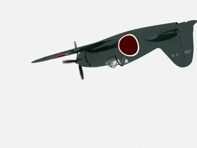 Famous aircraft J2M3 alias Jack of Japan 3D model