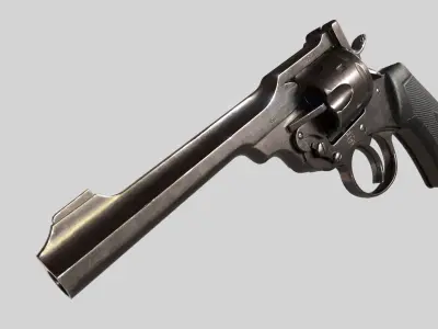 Webley MK VI Revolver PBR Low-poly 3D model