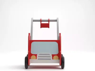 Cartoon Fire Rescue Truck  3D model