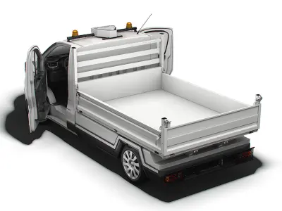 Renault Trafic Tipper HQ Interior 2023 3D model