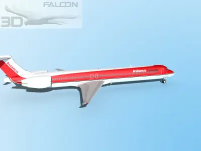 Falcon3D MD 80 Avianca 3D model