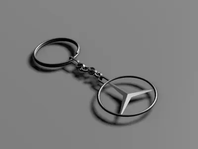 Key fob for Mercedes brand Low-poly 3D model