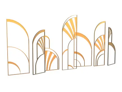 modern metal wedding decor -ancient egypt 3d model Low-poly 3D model