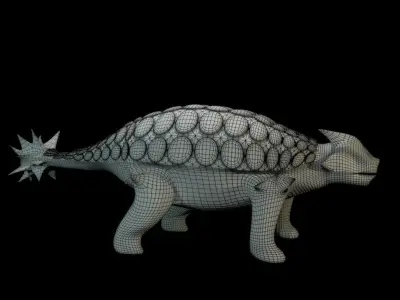 Low-Poly Ankylosaurus dinosaur Free low-poly 3D model