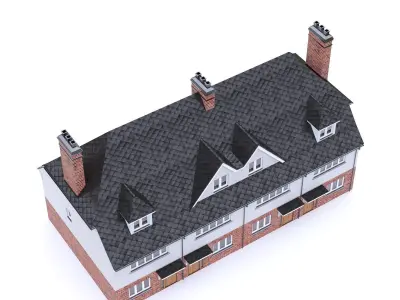 English Brick House 10 Low-poly 3D model
