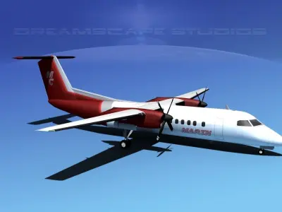 DeHavilland DHC-8-Q300 Marrin Charter 3D model
