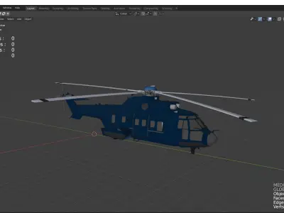  Airbus Helicopters H225 Super Puma 3D model