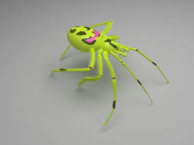 Happy Face Spider 3D model