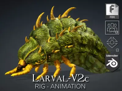 Larval-V2c 3D model