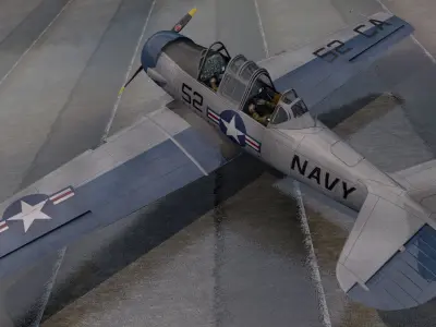 North American T-6 Texan 3D model