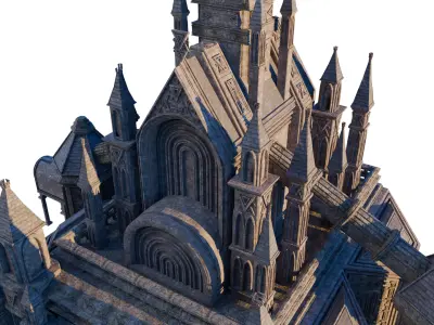 Medieval Fantasy Temple 3D model