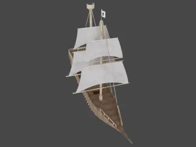 old Ship pbr Low-poly 3D model