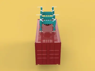 HEAVY DRONE DELIVERY AIR CARGO CONTAINER CARRYING SHIPPING BOX 3D model